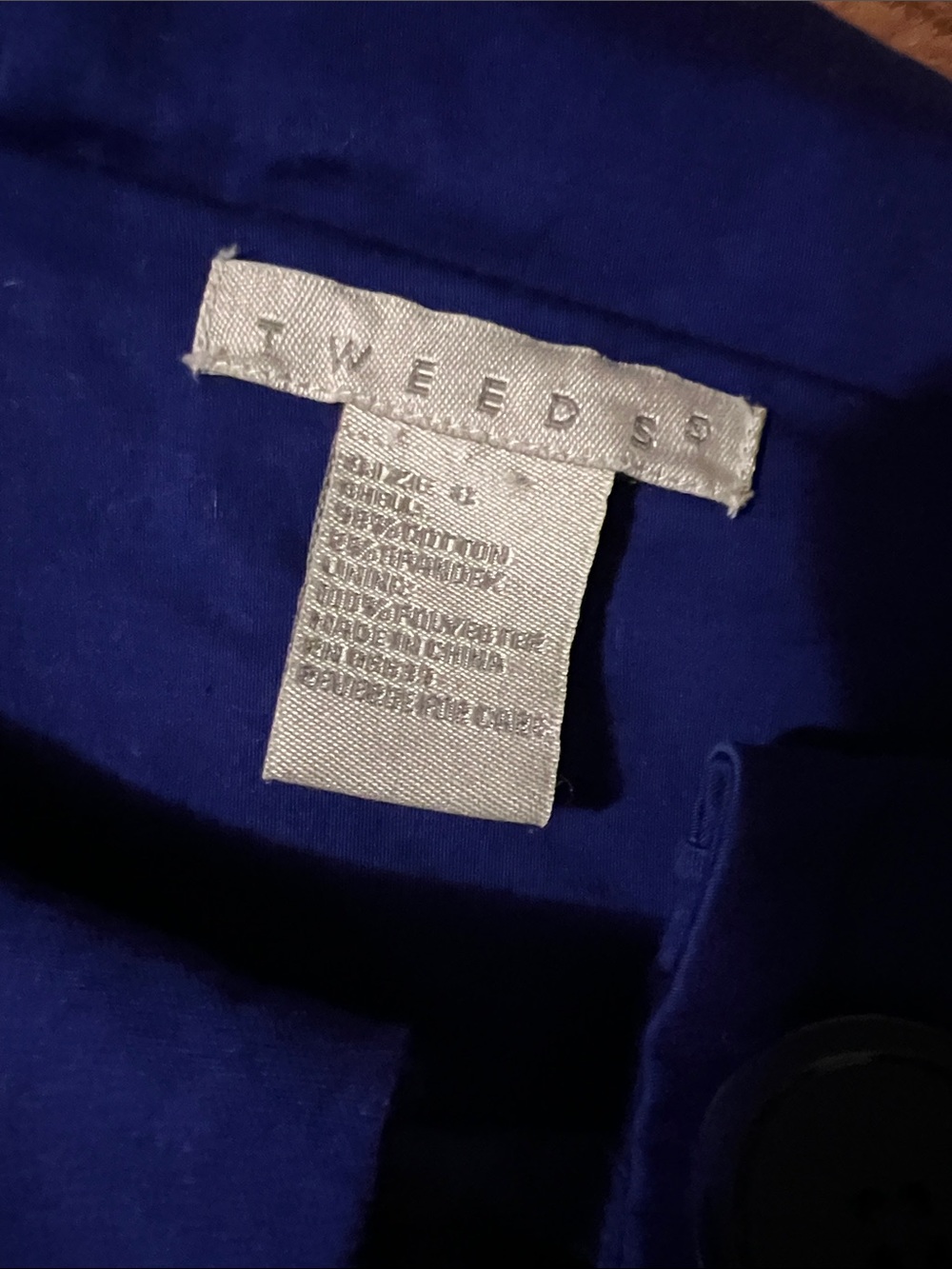 Tweeds Royal Blue Buttoned Jacket - Picture 2 of 5
